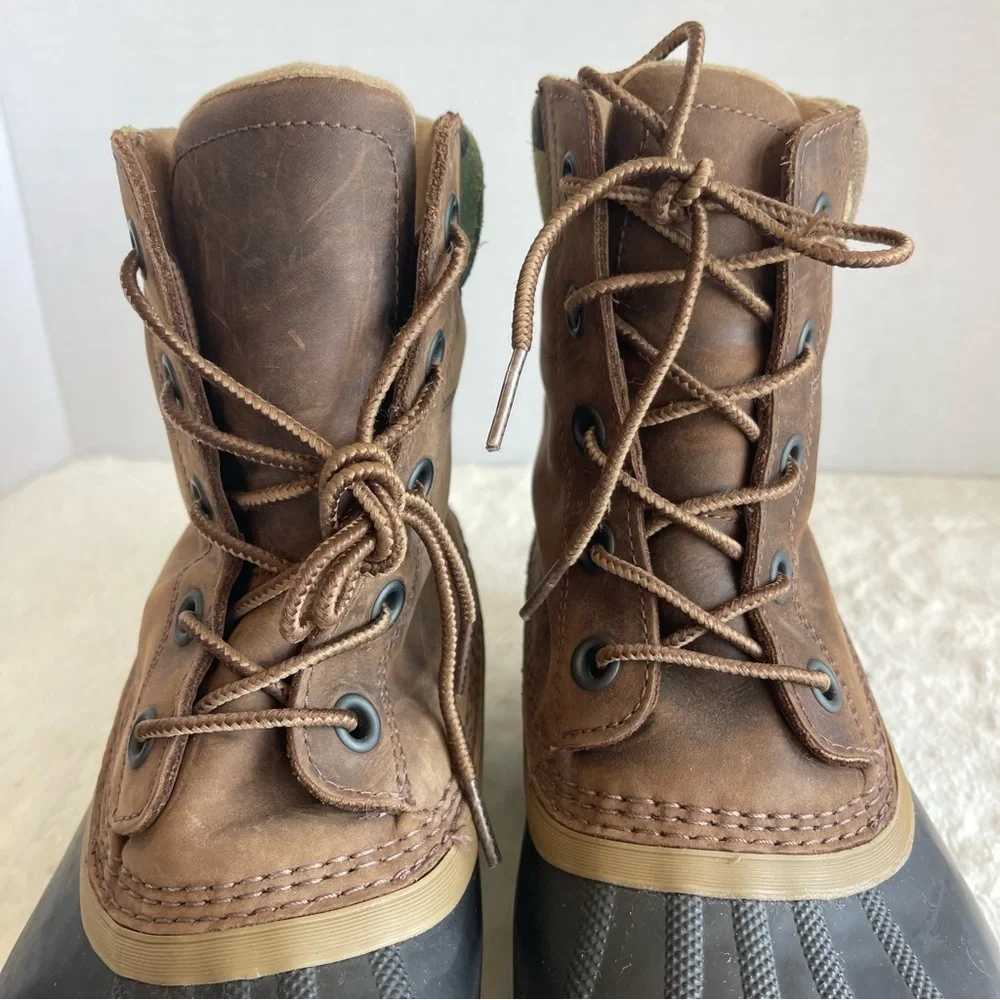 J. Crew X Sorel Cheyanne Tobacco Men's Boots Size 10.5 - Picture 7 of 9